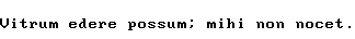 Specimen for MxPlus IBM VGA 9x14 Regular (Latin script).