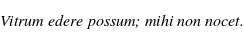 Specimen for OmegaSerif8859-3 Italic (Latin script).