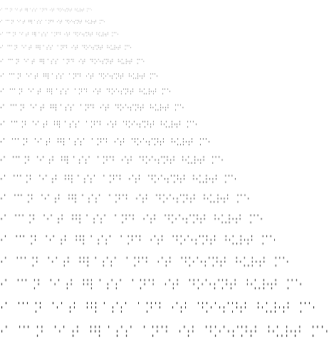 Specimen for Consoleet Terminus-24 medium (Braille script).