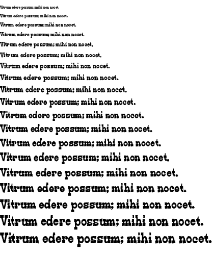 Specimen for Edmunds Distressed Regular (Latin script).