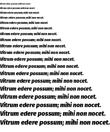 Specimen for Fira Sans Heavy Italic (Latin script).
