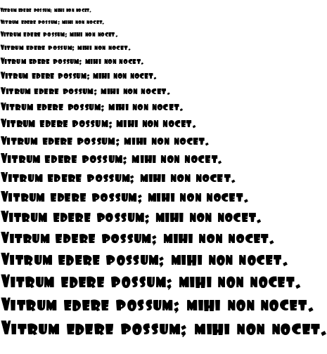 Specimen for Foo Normal (Latin script).