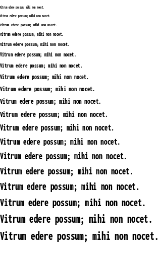 Specimen for Inconsolata Extra Condensed Black (Latin script).