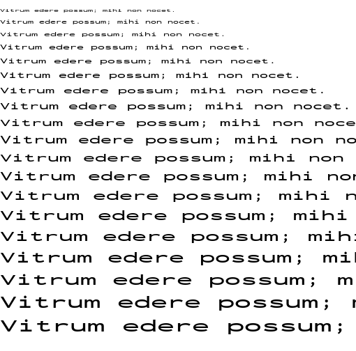 Specimen for Inconsolata Ultra Expanded Bold (Latin script).