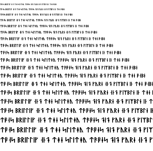 Specimen for Junicode Bold (Runic script).