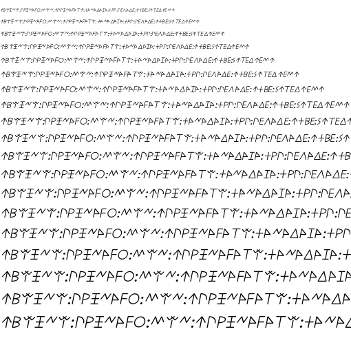 Specimen for Kurinto Book Aux Italic (Lycian script).