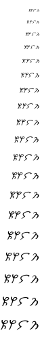 Specimen for Kurinto Book Aux Light Italic (Kharoshthi script).