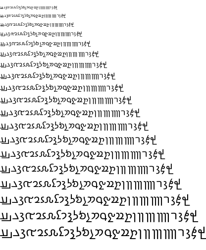 Specimen for Kurinto Book Aux Regular (Inscriptional_Pahlavi script).