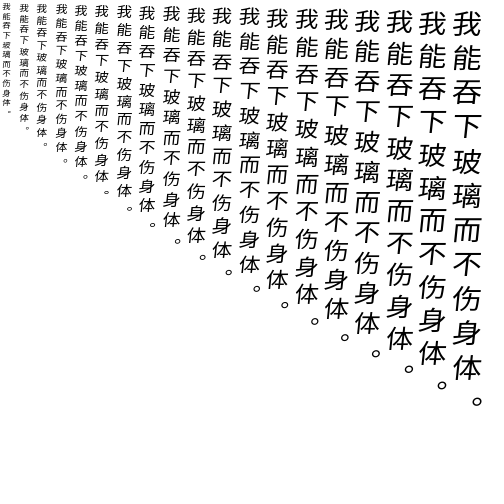 Specimen for Kurinto Mono HK Italic (Han script).