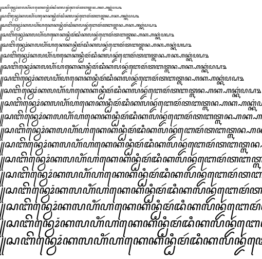 Specimen for Kurinto Sans Music Italic (Javanese script).
