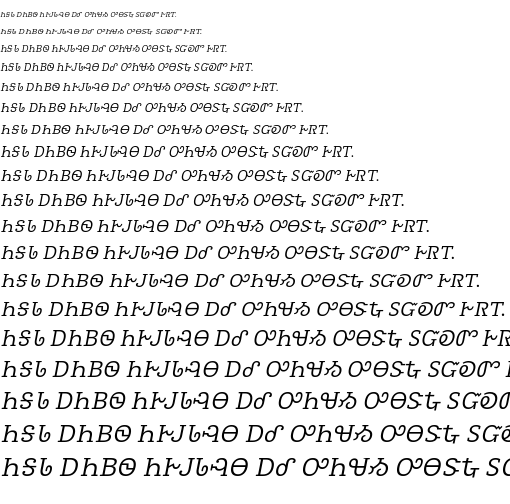 Specimen for Kurinto TMod Italic (Cherokee script).