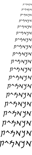 Specimen for Kurinto Text Aux Bold (Imperial_Aramaic script).