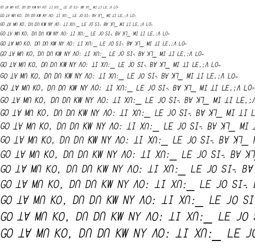Specimen for Kurinto Type Italic (Lisu script).