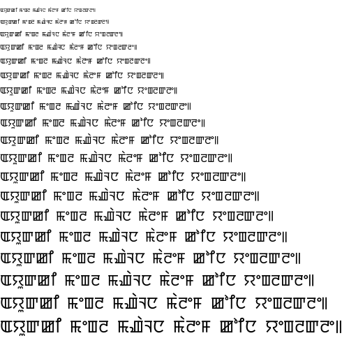 Specimen for Kurinto Type Narrow Bold (Meetei_Mayek script).