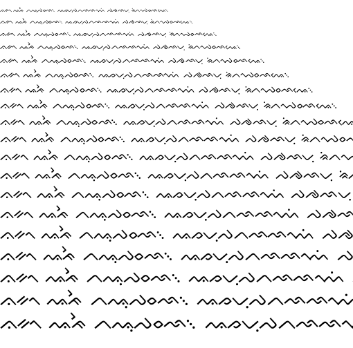 Specimen for Kurinto Type SemiWide Bold (Buginese script).