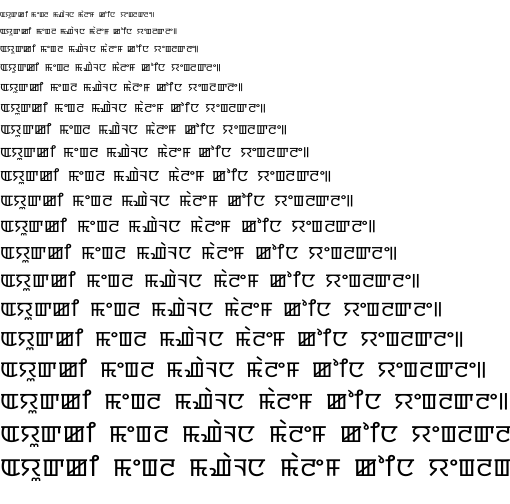 Specimen for Kurinto Type SemiWide Bold (Meetei_Mayek script).