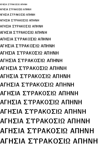 Specimen for Latin Modern Sans Demi Cond 10 Regular (Greek script).