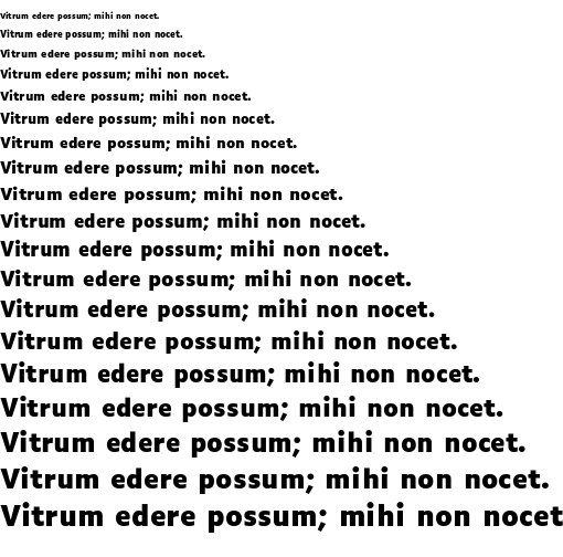 Specimen for Luciole Bold (Latin script).