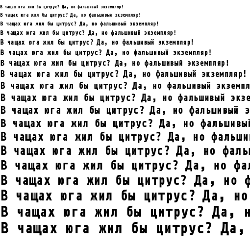 Specimen for Monoid Bold (Cyrillic script).