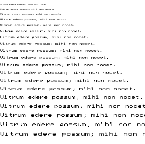 Specimen for Mx437 Philips :YES T Regular (Latin script).