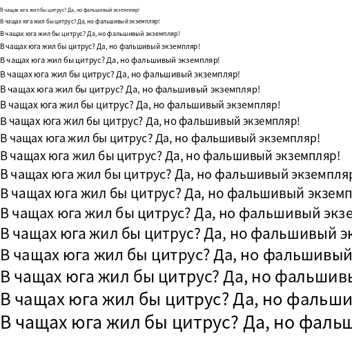 Specimen for Noto Sans CJK HK Regular (Cyrillic script).