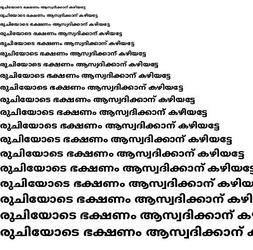 Specimen for Noto Sans Malayalam UI ExtraBold (Malayalam script).