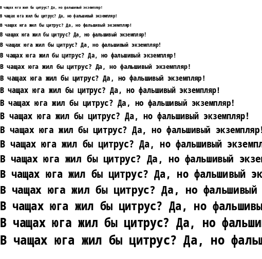 Specimen for Noto Sans Mono Condensed ExtraBold (Cyrillic script).