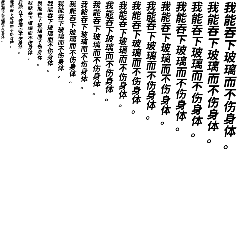 Specimen for Sarasa Gothic HC Bold Italic (Han script).