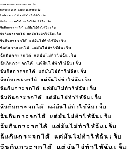Specimen for Tlwg Typewriter Bold (Thai script).