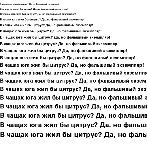 Specimen for UnGraphic Bold (Cyrillic script).