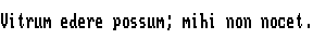 Specimen for Mx437 AMI EGA 8x8-2y Regular (Latin script).
