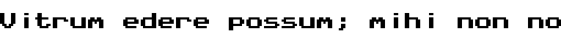 Specimen for Mx437 Amstrad PC Regular (Latin script).
