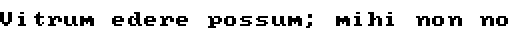 Specimen for Mx437 Mindset Regular (Latin script).
