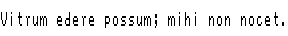 Specimen for Mx437 SperryPC CGA-2y Regular (Latin script).