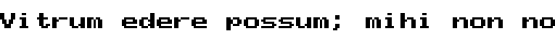 Specimen for Mx437 ToshibaSat 8x8 Regular (Latin script).