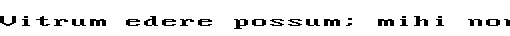 Specimen for MxPlus IBM VGA 9x16-2x Regular (Latin script).