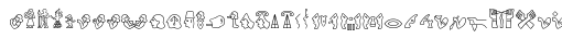 Specimen for Noto Sans Anatolian Hieroglyphs Regular (Latin script).