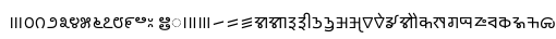 Specimen for Noto Sans Nandinagari Regular (Latin script).