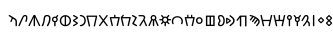 Specimen for Noto Sans Old North Arabian Regular (Latin script).
