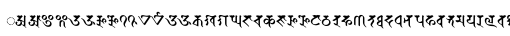 Specimen for Noto Sans Siddham Regular (Latin script).