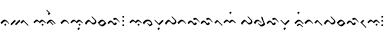 Specimen for Saweri Regular (Buginese script).