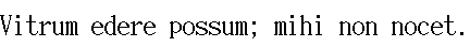 Specimen for Sony Fixed Regular (Latin script).