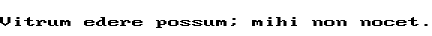 Specimen for AcPlus IBM EGA 8x14-2x Regular (Latin script).
