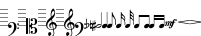 Specimen for Bravura Regular (Musical_Symbols script).