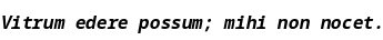 Specimen for Kurinto Mono Bold Italic (Latin script).