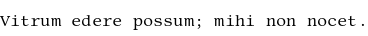 Specimen for Libertinus Mono Regular (Latin script).