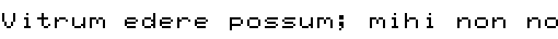 Specimen for Mx437 ApricotPortable Regular (Latin script).