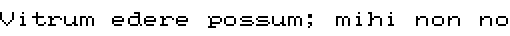 Specimen for Mx437 EpsonMGA Alt Regular (Latin script).