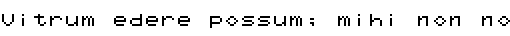 Specimen for Mx437 NEC APC3 8x8 Regular (Latin script).