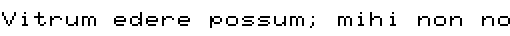 Specimen for Mx437 Tandy2K G-TV Regular (Latin script).